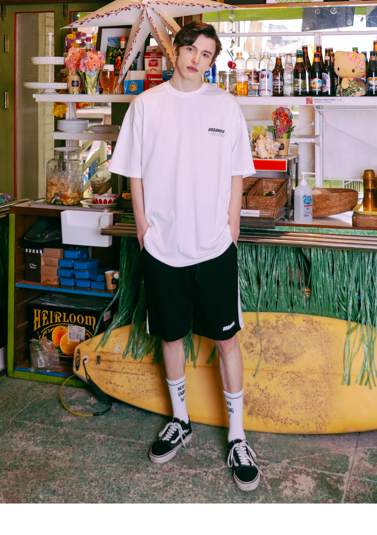 어반에이지 트랙 하프 트레이닝 팬츠