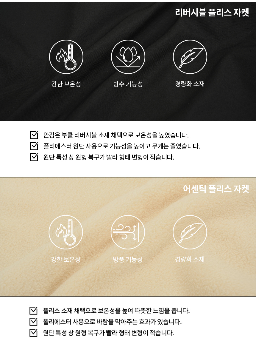 [당일배송/특가][에이블리 단독][1+1] 어반 리버시블 플리스 자켓 + 어반 어센틱 플리스 자켓 상세 이미지 2