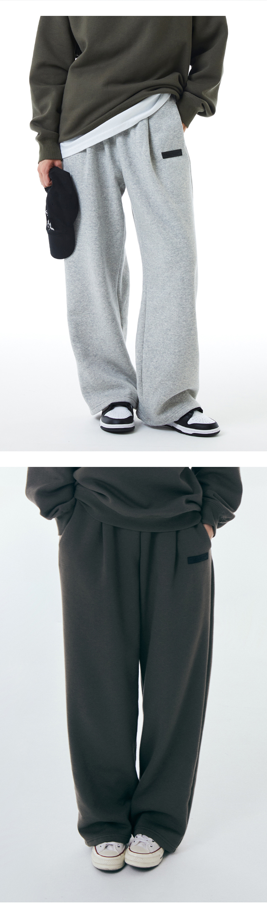 MUSINSA | URBANAGE [2PACK] Standard one-tuck wide sweatpants