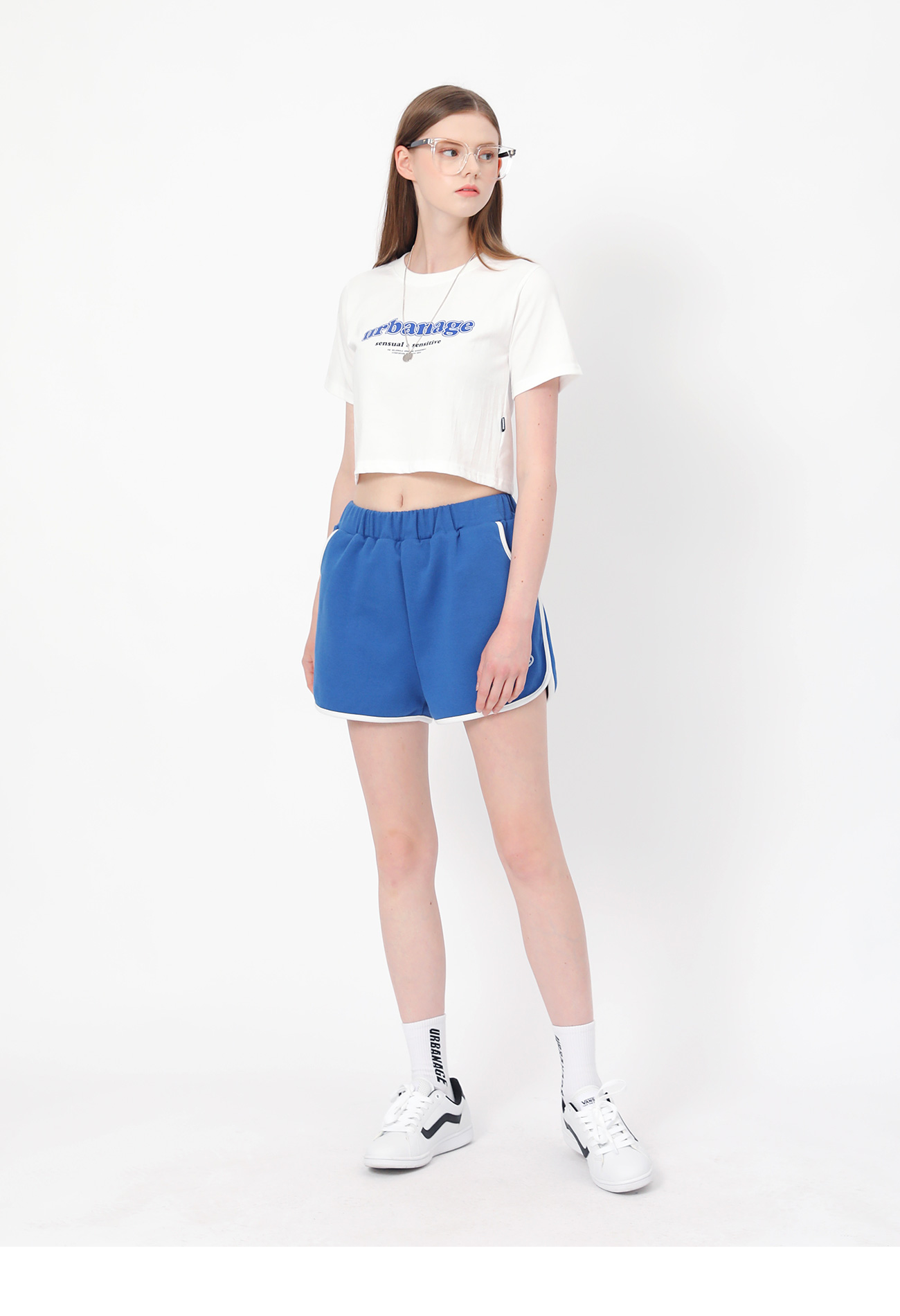 (1+1) 볼륨 로고 크롭 반팔